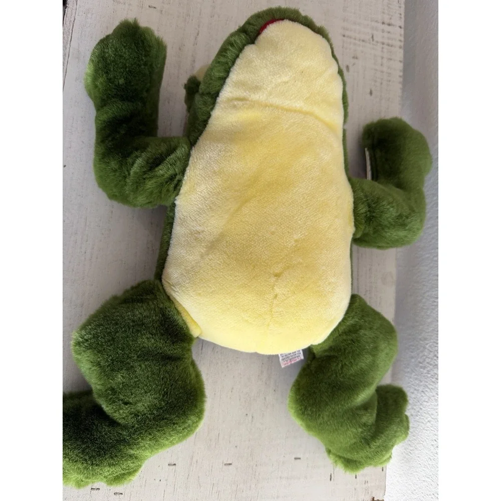 Vintage 1991 TY Freddie the Green Frog Plush Stuffed Animal w/ Croaker Rattle NW